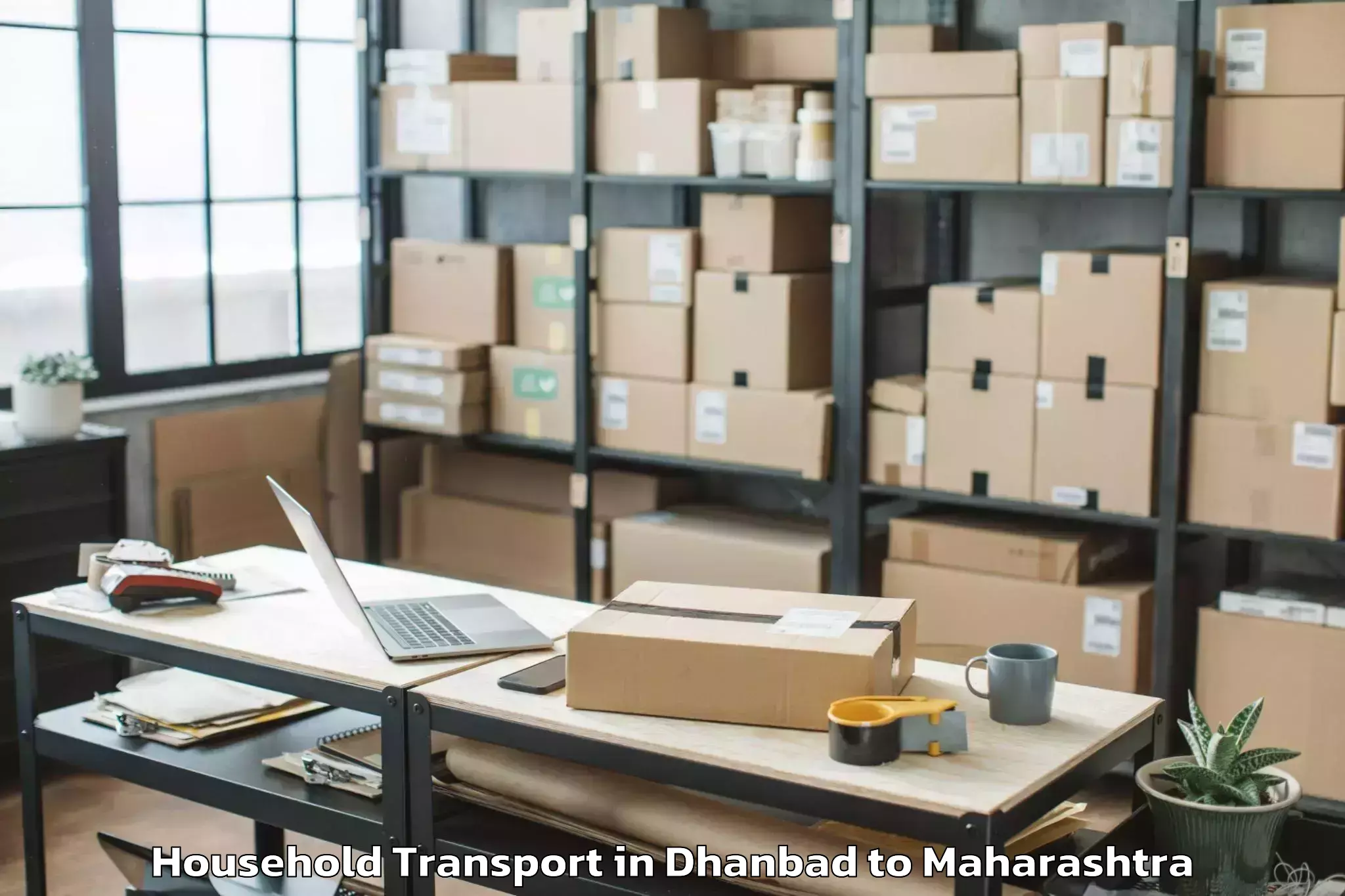 Trusted Dhanbad to Korpana Household Transport